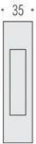 ID411.BI Ручка ID411 для раздвижной двери белый матовый COLOMBO РАЗДВИЖНЫЕ ДВЕРИ Colombo Design - Вид №1