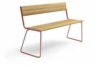 VESTRE Скамья из стали и дерева со спинкой April go