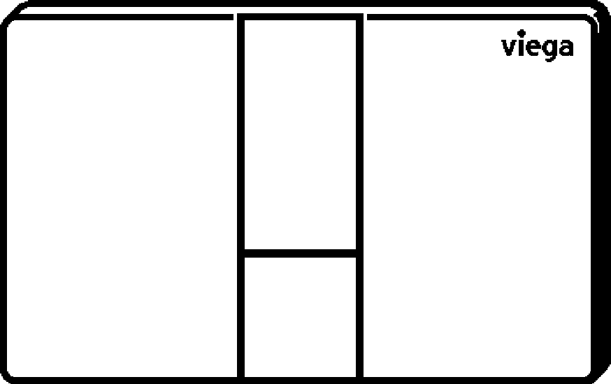 Viega Панель смыва Prevista для унитазов 8614.1 (773 335 1))  - Вид №2