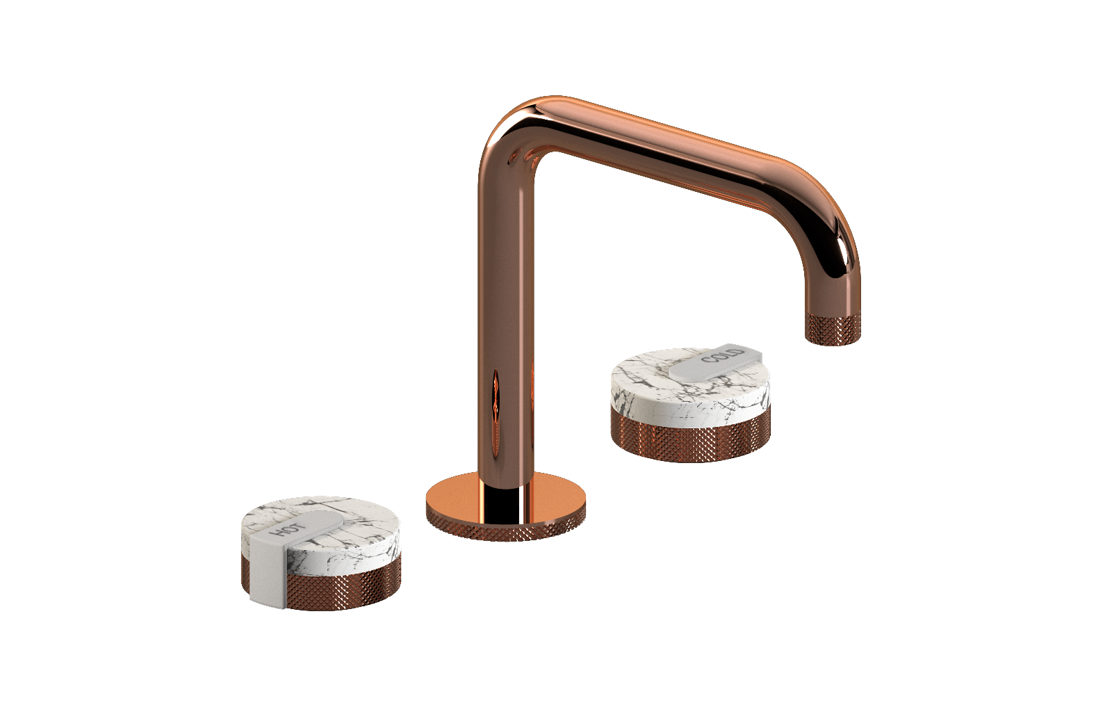 E-11511-R2MW-L1WT-RG Смеситель для умывальника на 3 отвертия GRAFF MOD+