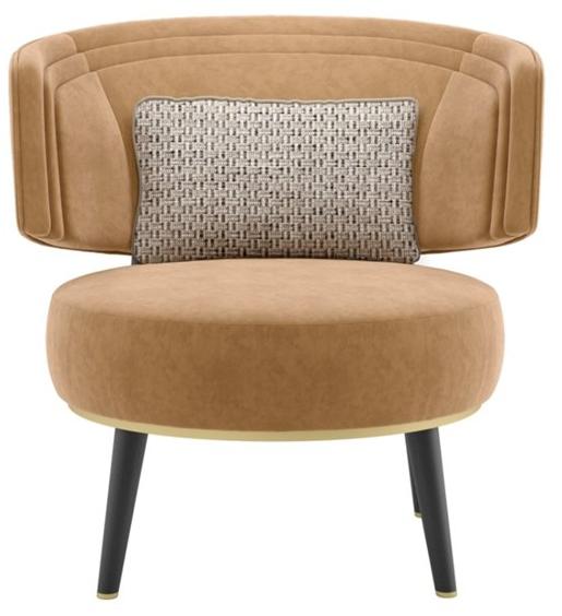 FRATO Бархатное кресло с подлокотниками  Fup010045aaa  - Вид №1