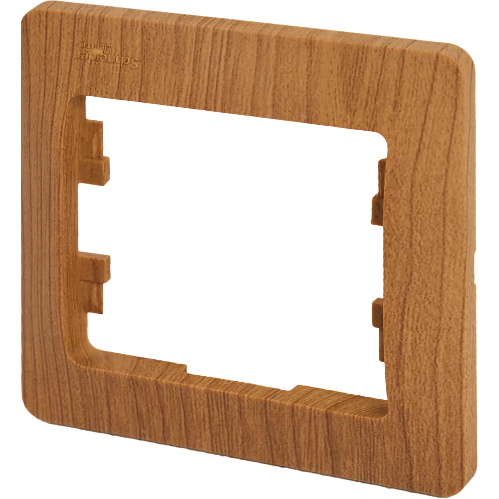 Рамка для розеток и выключателей Systeme Electric Glossa 1 пост одинарная цвет дуб STLM-2056460 - Вид №1