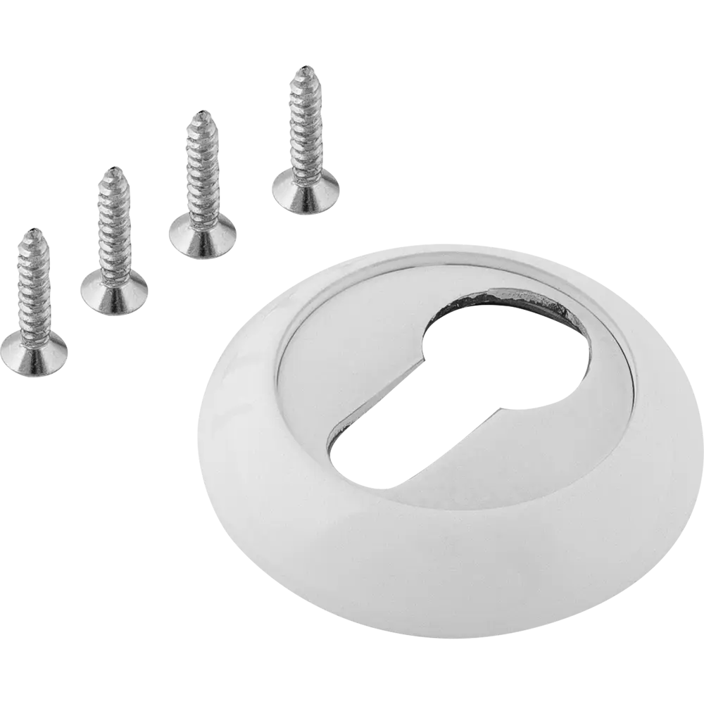 Накладка под цилиндр RM WH-19 цвет белый 2 шт FUARO STLM-2029218 - Вид №2