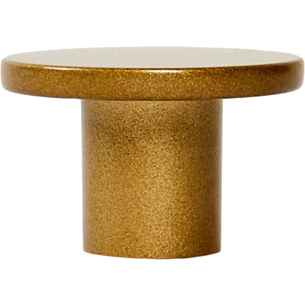 Мебельная ручка-кнопка KONSENSA Аян 28 мм матовая золотая STLM-2084081 - Вид №1