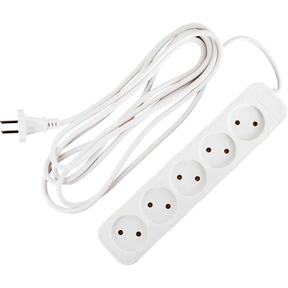 Удлинитель без заземления Electraline 5 розеток, 3 м STLM-2139438