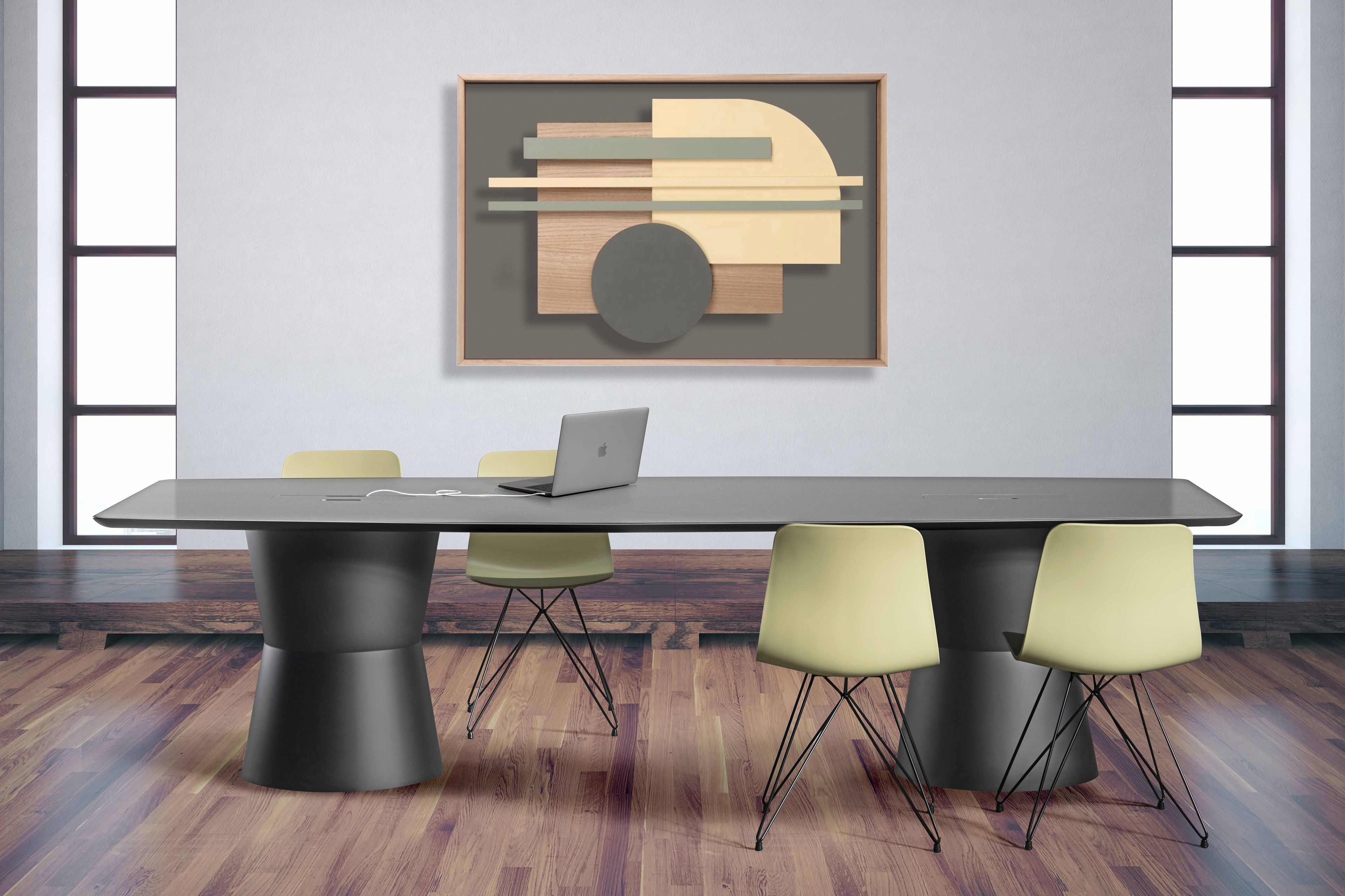 Овальный стол из инженерного пластика и ламинат GABER NIDABA OVAL ARCH-00031469 - Вид №5