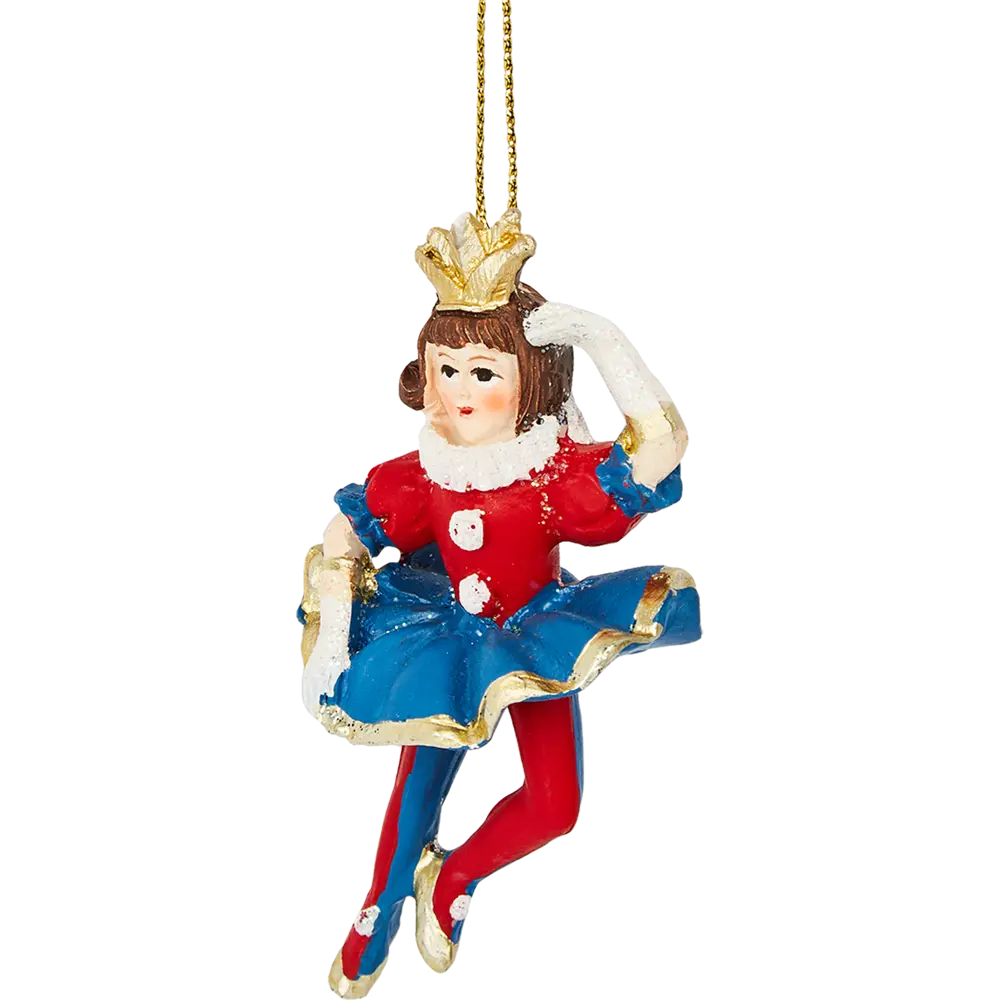Подвесное украшение Christmas "Акробатка" 4x8.5x4.5 см полистоун красный/синий 82708481 STLM-2050365 Santreyd 