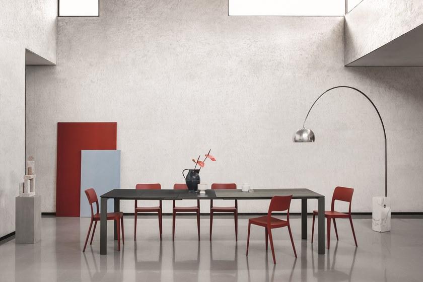 Midj Раздвижной прямоугольный стол из стали и дерева sun-id-1490826 - Вид №1