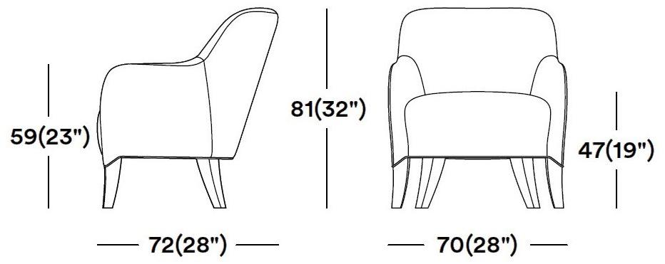 Tirolo Кожаное кресло с подлокотниками Alyson 048 p - Вид №2