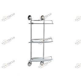 Полка угловая 3-эт. (стекло) F1607-3 FRAP 2411635