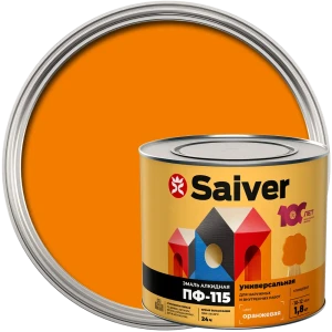 Эмаль ПФ-115 Saiver Lux цвет оранжевый 1.8 кг 83402376 STLM-2118438