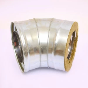 Сэндвич-колено 135" Ferrum Ф180х280 оцинкованная сталь (430/0,5мм)