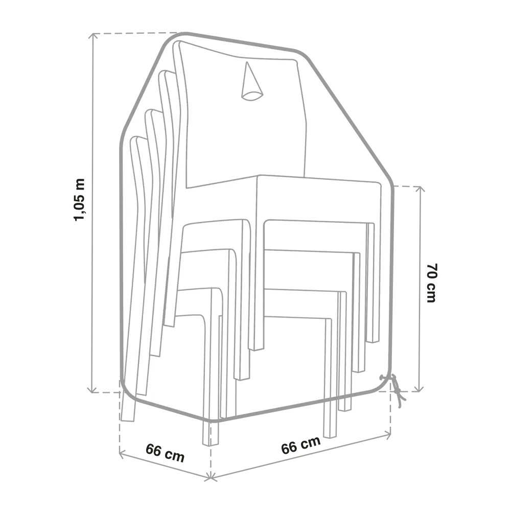 Защитный чехол для стульев Naterial 66x105x66 см полиэстер светло-серый 84463533 STLM-2113425  - Вид №6