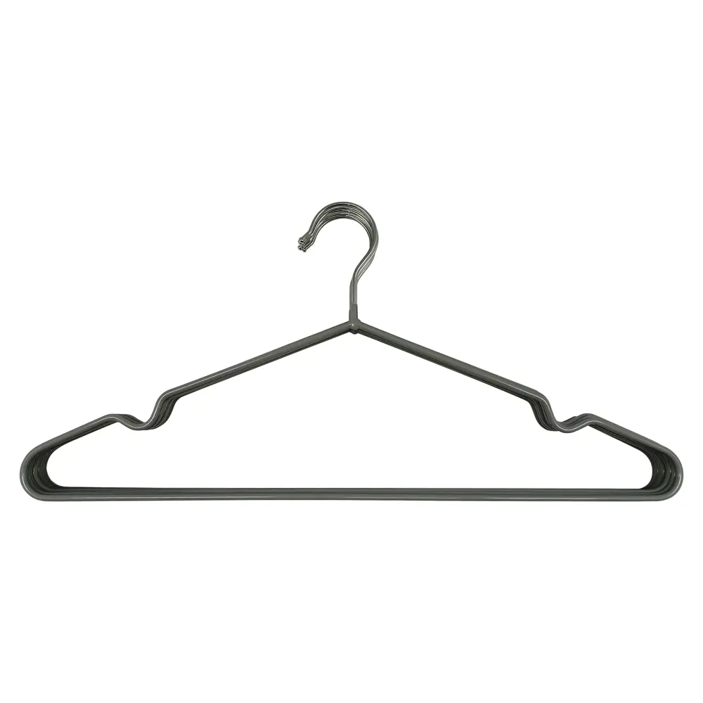 Плечики для одежды KONSENSA 40.5 см металл цвет серый 8 шт Плечики металлические STLM-2176233 - Вид №1