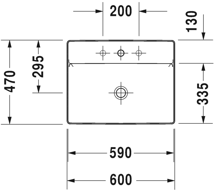 2354600044 Подвесная раковина настенная овальная Duravit DuraSquare - Вид №1
