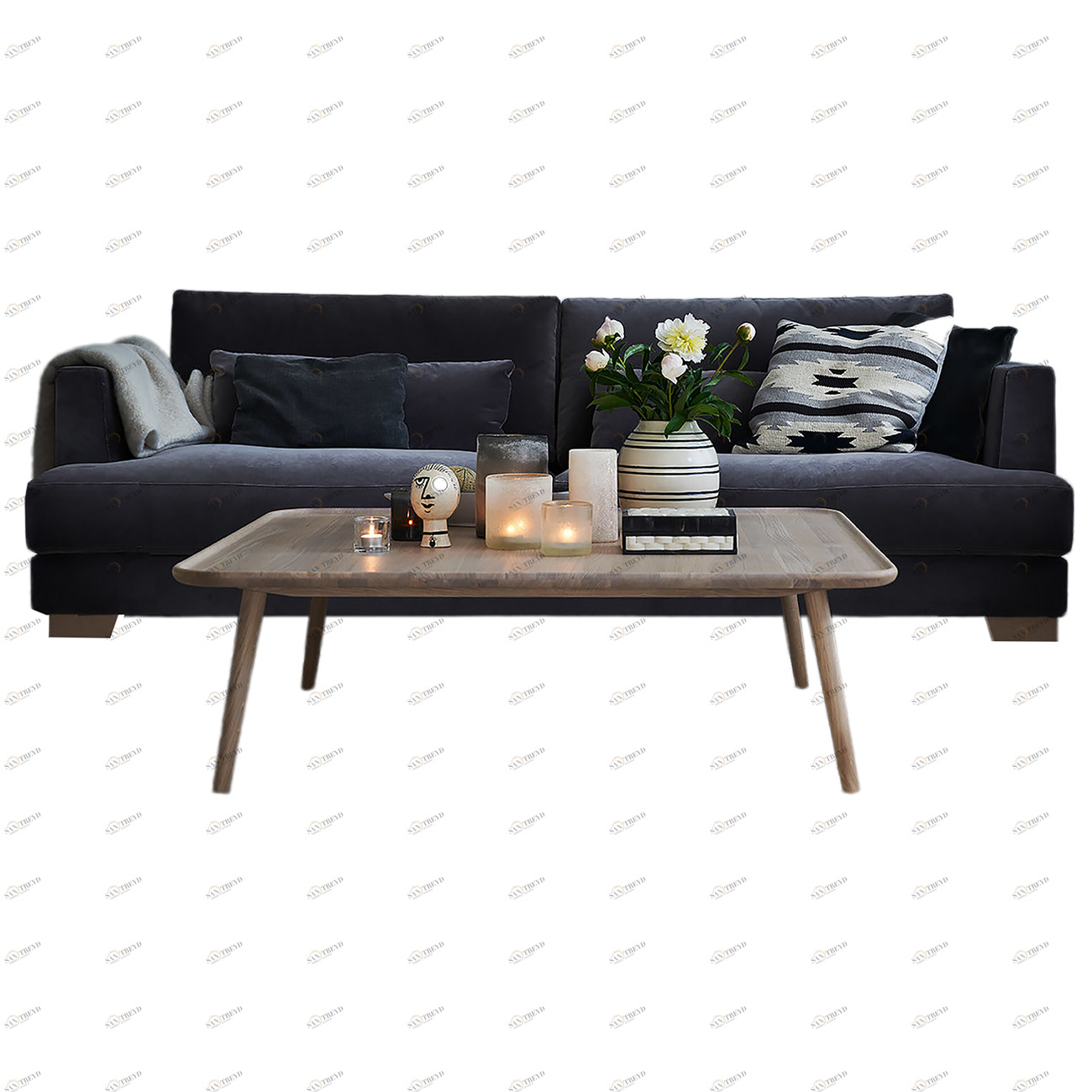 Диван Brandon трехместный прямой темно-серый SITS ДИЗАЙНЕРСКИЕ, BRANDON 192445 Серый 