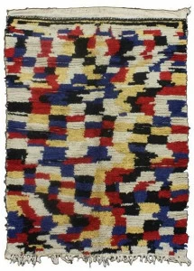 AFOLKI Ковер из шерсти с длинным ворсом и узором Azilal Taa850be