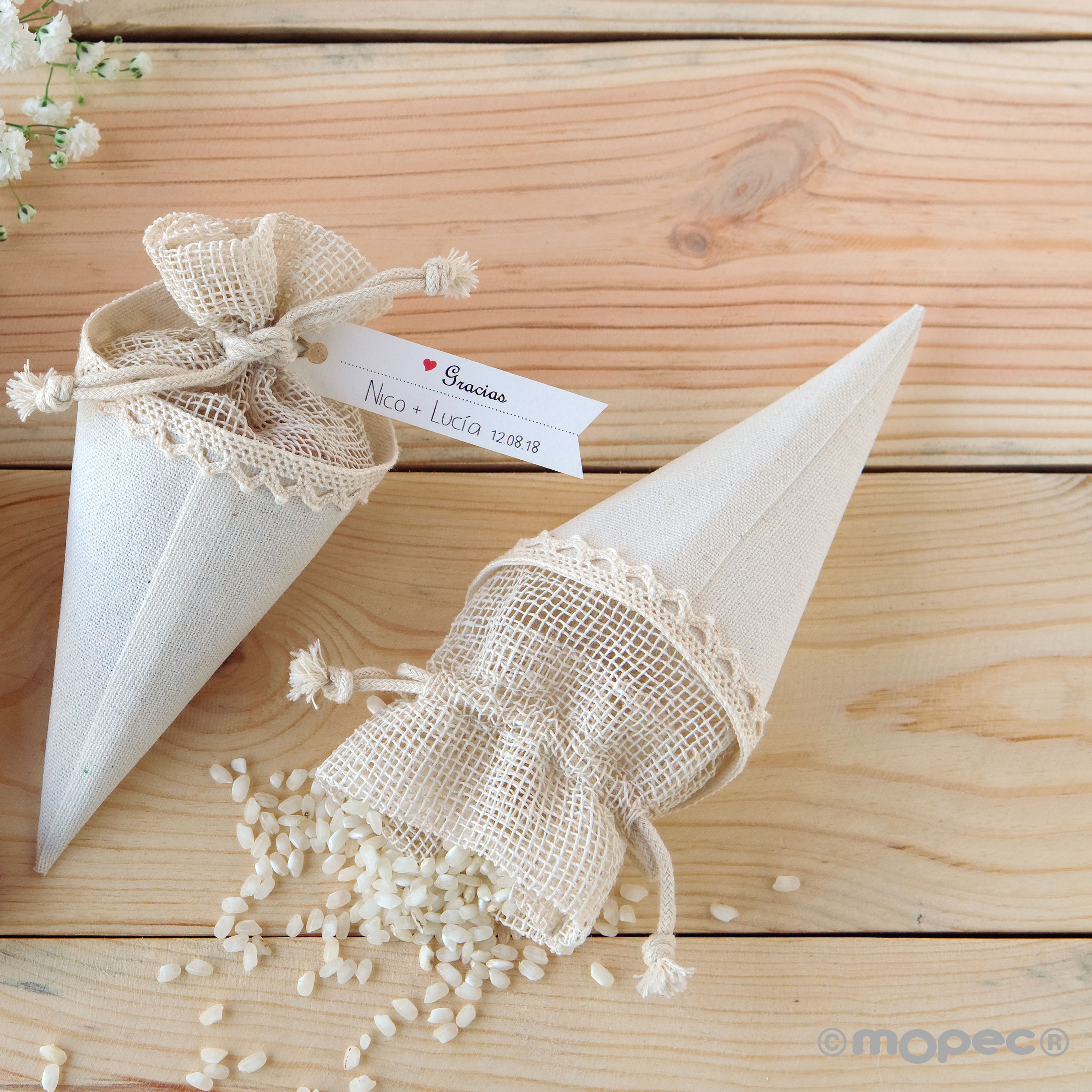 A1450 Плетенные рожки, 12 Едениц Dekoraniaevents Bodas 