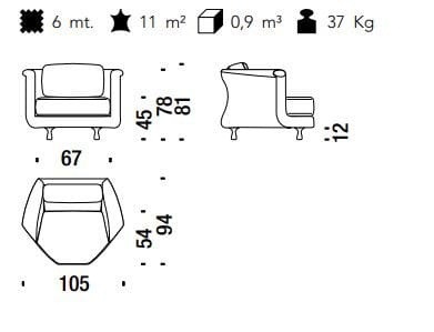 Кресло с подлокотниками MOROSO ARCH-00127462 - Вид №6