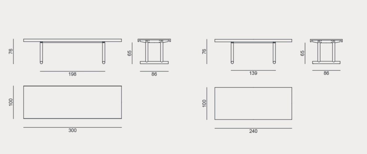 Стеклянный прямоугольный садовый стол Gervasoni Gervasoni Outdoor ARCH-00113714 - Вид №4