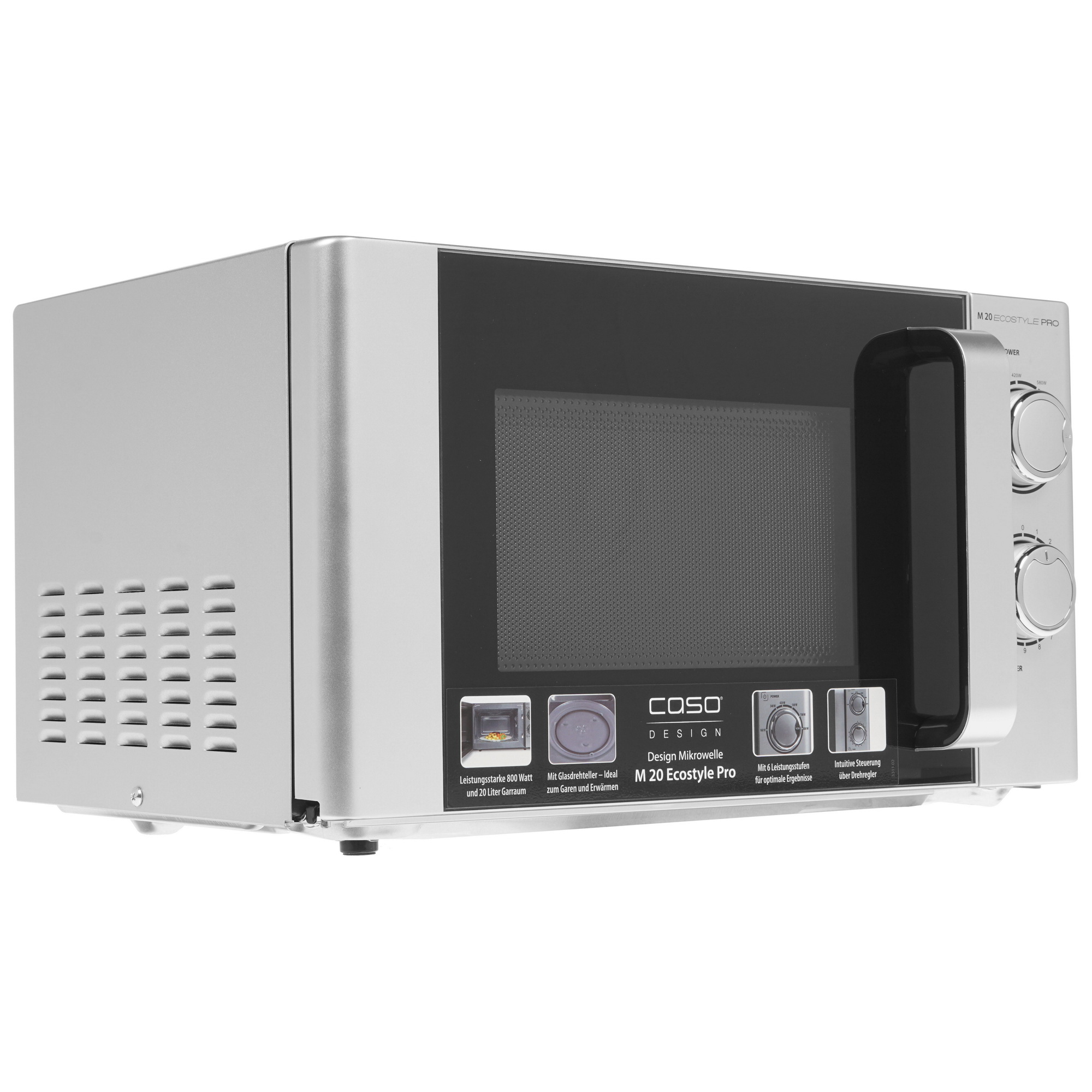 8195360 Микроволновая печь CASO M 20 Ecostyle Pro серебристый STDN-0049301 - Вид №1