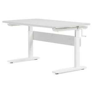 Парта Flexa desks & chairs с наклонной столешницей, белая/искусственно состаренная