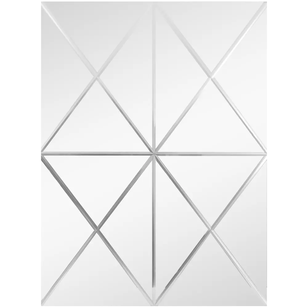 Зеркальное панно 80x60 см «Треугольники» цвет серебристый Santreyd STLM-2061334