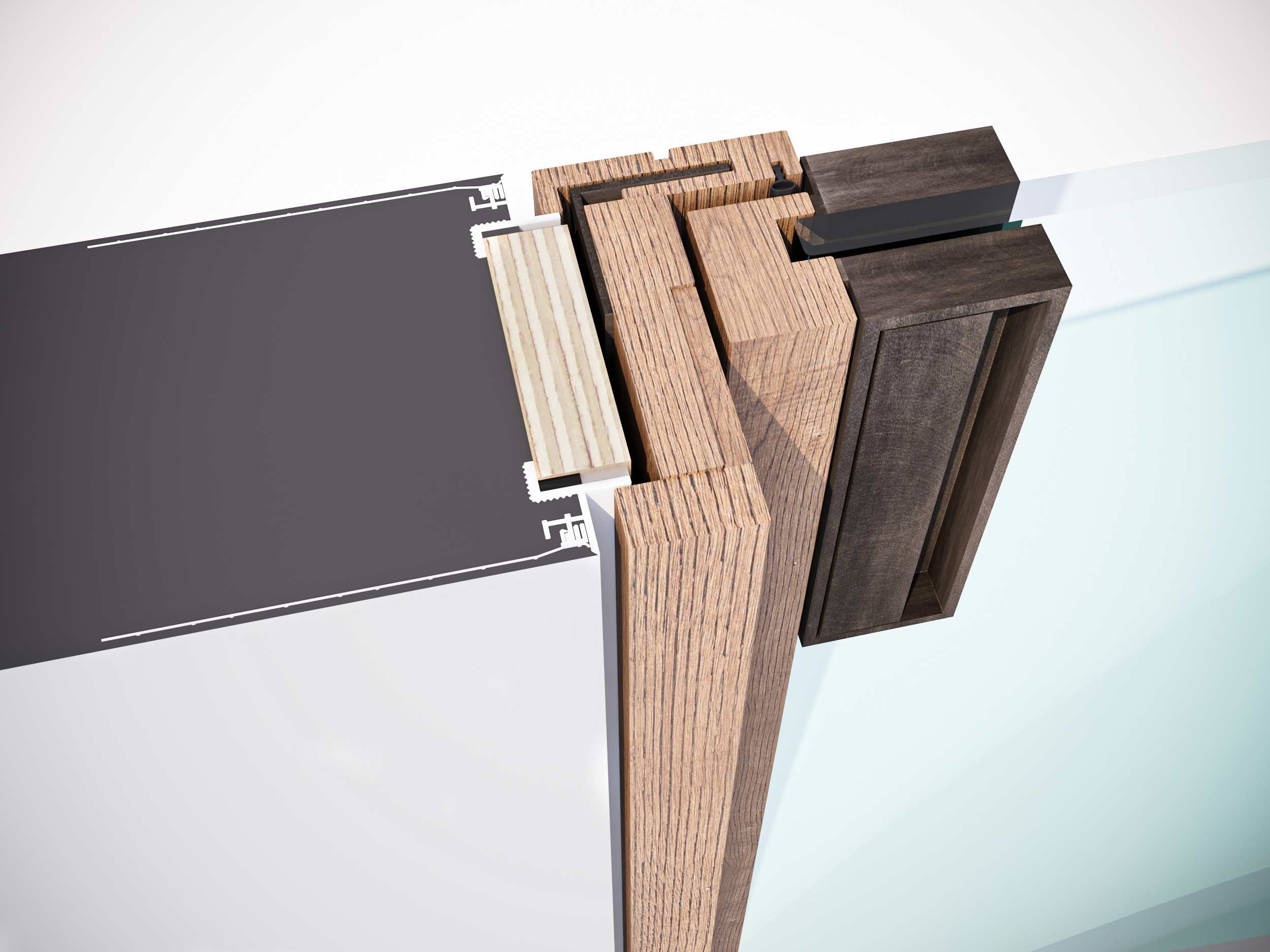 Деревянные и стеклянные распашные двери Carminati Skyline System ARCH-00142847 - Вид №8