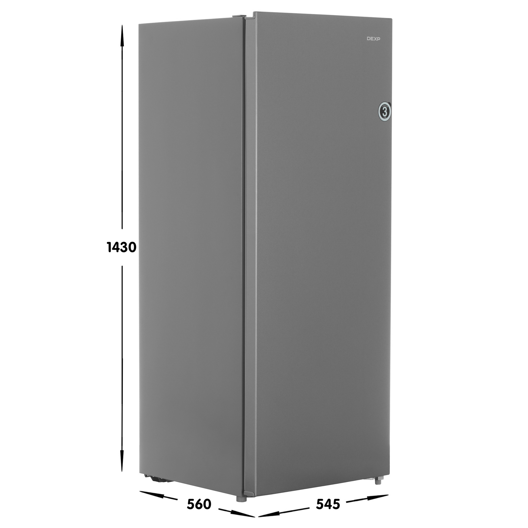 5405443 Морозильный шкаф  DEXP UF-L195MA/W серый STDN-0006878 - Вид №6