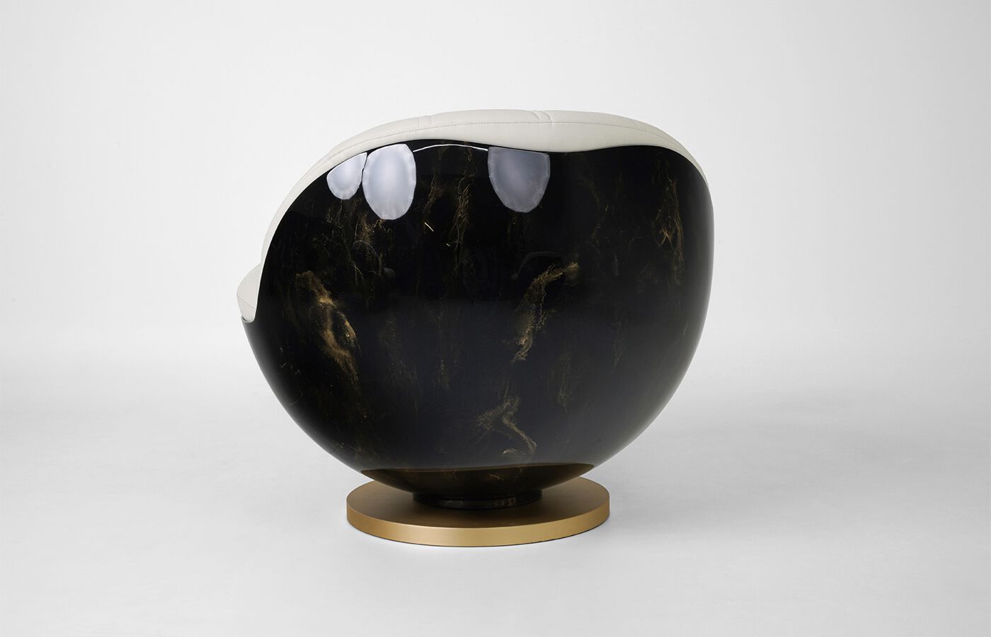 Кожаное вращающееся кресло с каркасом из стекловолокна GANSK Bola ARCH-00072131 - Вид №16