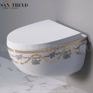 S511.468G Подвесной унитаз настенный Белый A. e T. Italia OVAL Италия