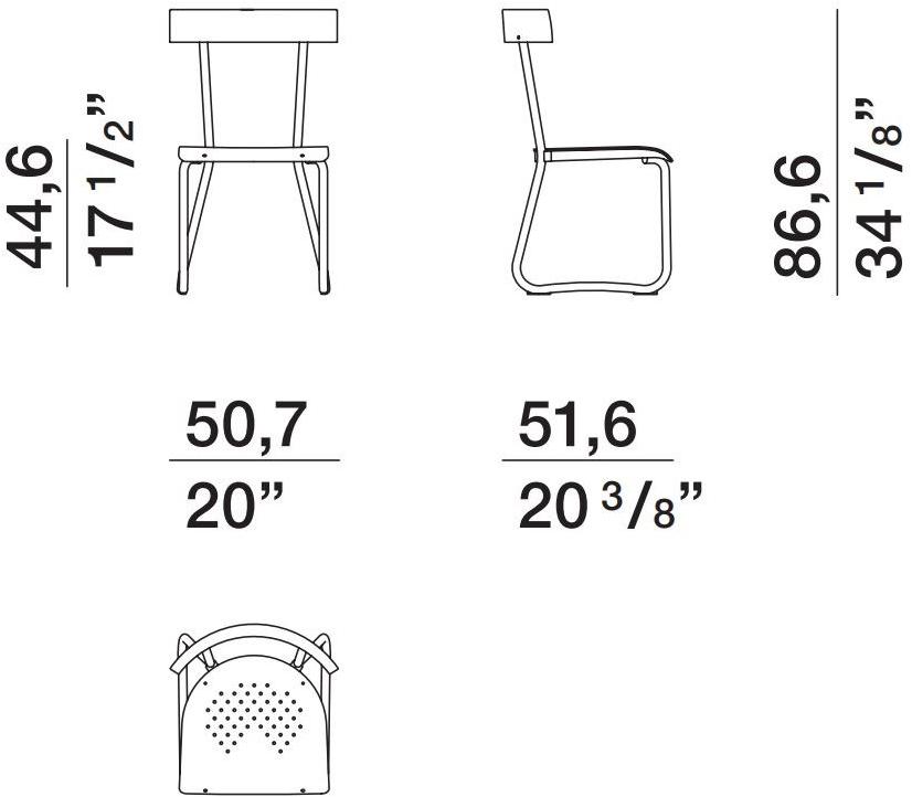 Molteni & C. Санный стул из алюминия Heritage D.235.1 - Вид №7
