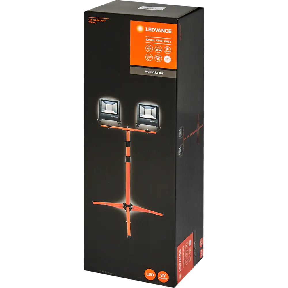 Прожектор светодиодный уличный Ledvance Work Light 2x50 Вт 4000K IP65 на треноге, нейтральный белый свет STLM-2188399 - Вид №3