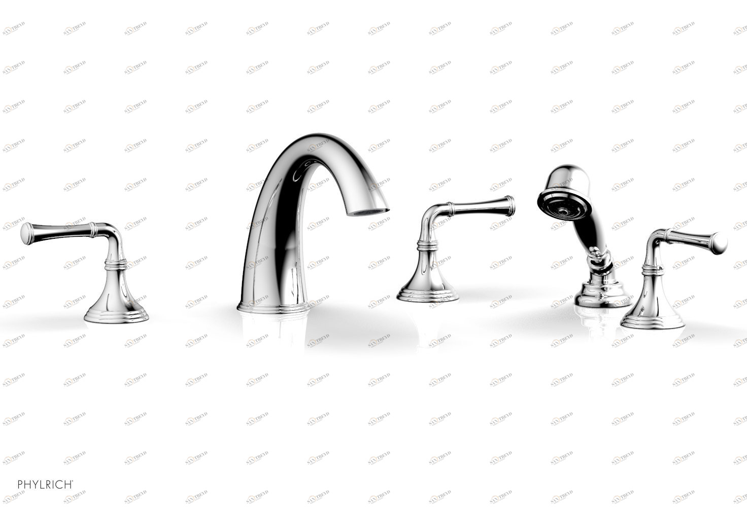 Смеситель для ванны 3RING Phylrich  D2205E1-026 Хромированный 