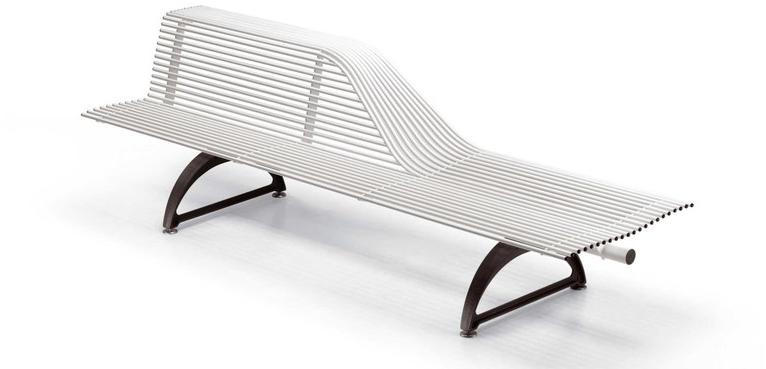 Metalco Стальная скамья со спинкой в ​​современном стиле sun-id-1451474 - Вид №1