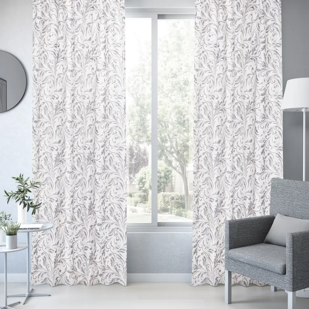 Штора на ленте Rowena 160x280 см цвет серый 83406920 STLM-2106820 INSPIRE  - Вид №3
