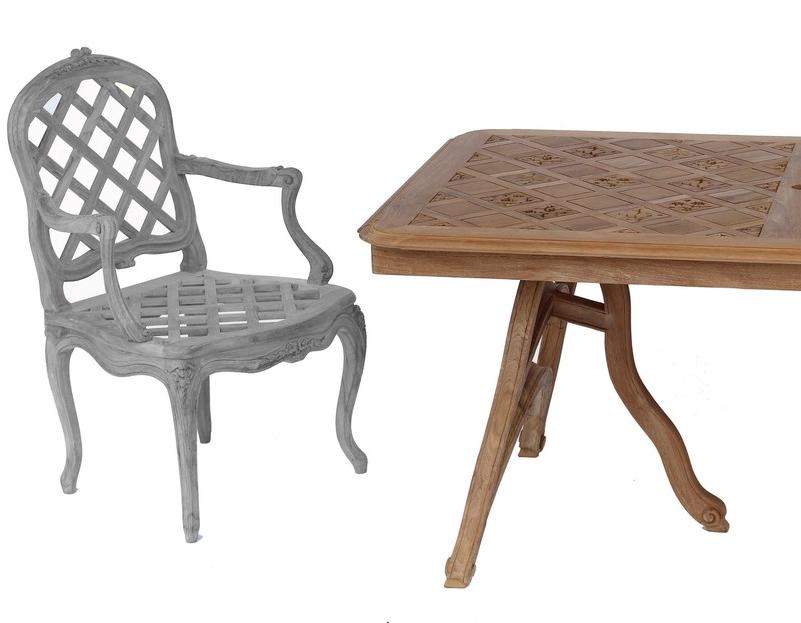 ASTELLO Прямоугольный садовый стол из тика Passiflore sun-id-1484832 - Вид №2