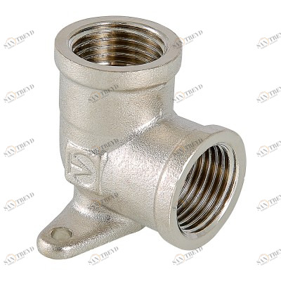 VTr.751.N.0004 Фитинг резьбовой – угольник с креплением (водорозетка) Valtec 1/2" 