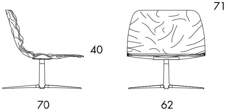 Blå Station Поворотное кожаное кресло с 4-мя спицами Dent B505d Bla Station - Вид №7
