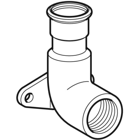 34139 Водорозетка Geberit Mapress из нержавеющей стали 90° (газ) Geberit  - Вид №1