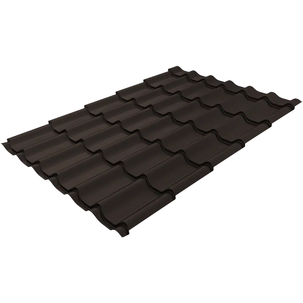 Металлочерепица 0.5 мм ГОСТ 2250x1180 мм RR32 коричневый Grand Line STLM-2024606 - Вид №1