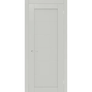 Дверь межкомнатная глухая Легенда-21 80х200 см ламинация Hardflex цвет серый (с замком и петлями)