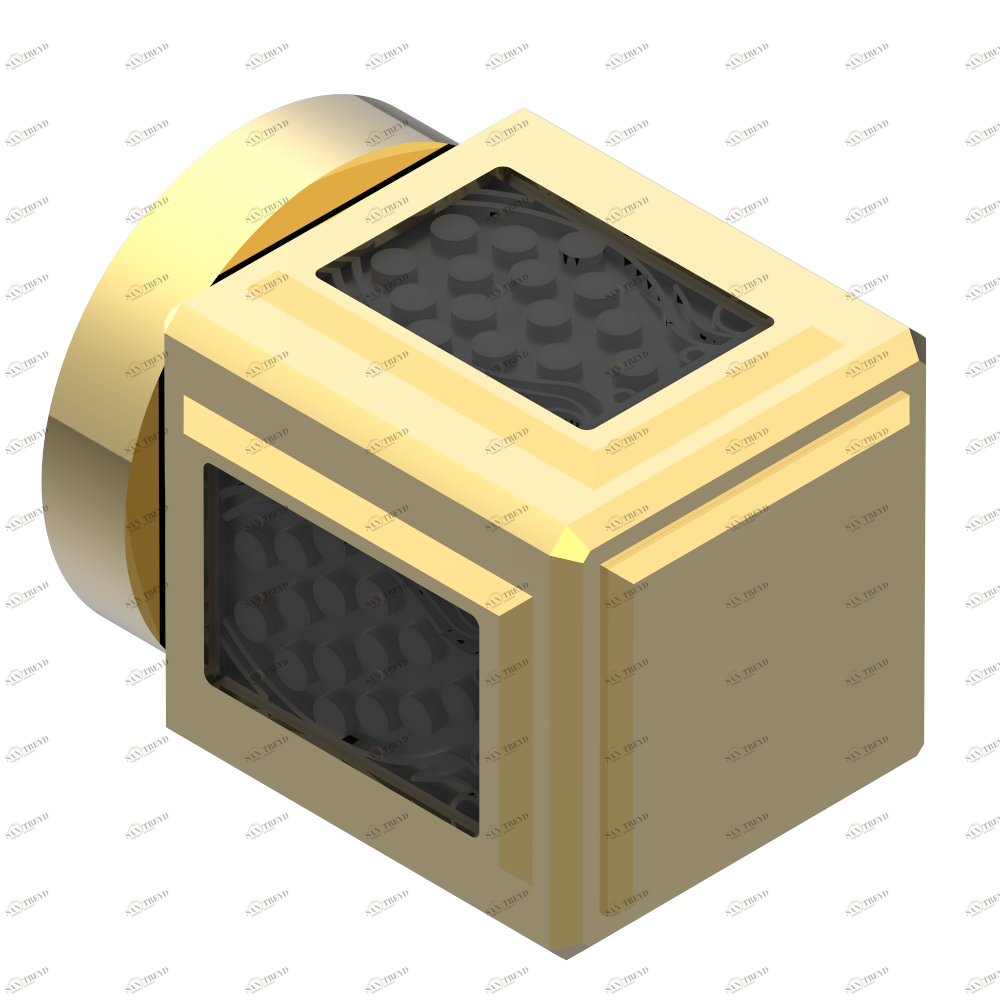 A2L-639 Ручка дверная односторонняя - 7 мм стержень Thg-paris Metropolis с чёрным хрусталём Золото A2L-639 CAT.F