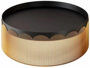 Scarlet Splendour Низкий круглый металлический журнальный столик Strings