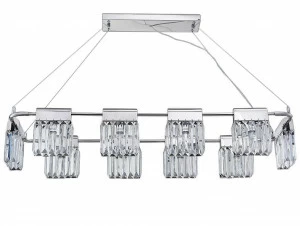 Люстра хрустальная подвесная хром 10 ламп Newport 4210/C NEWPORT ДИЗАЙНЕРСКИЕ 00-3834282 Прозрачный;хром