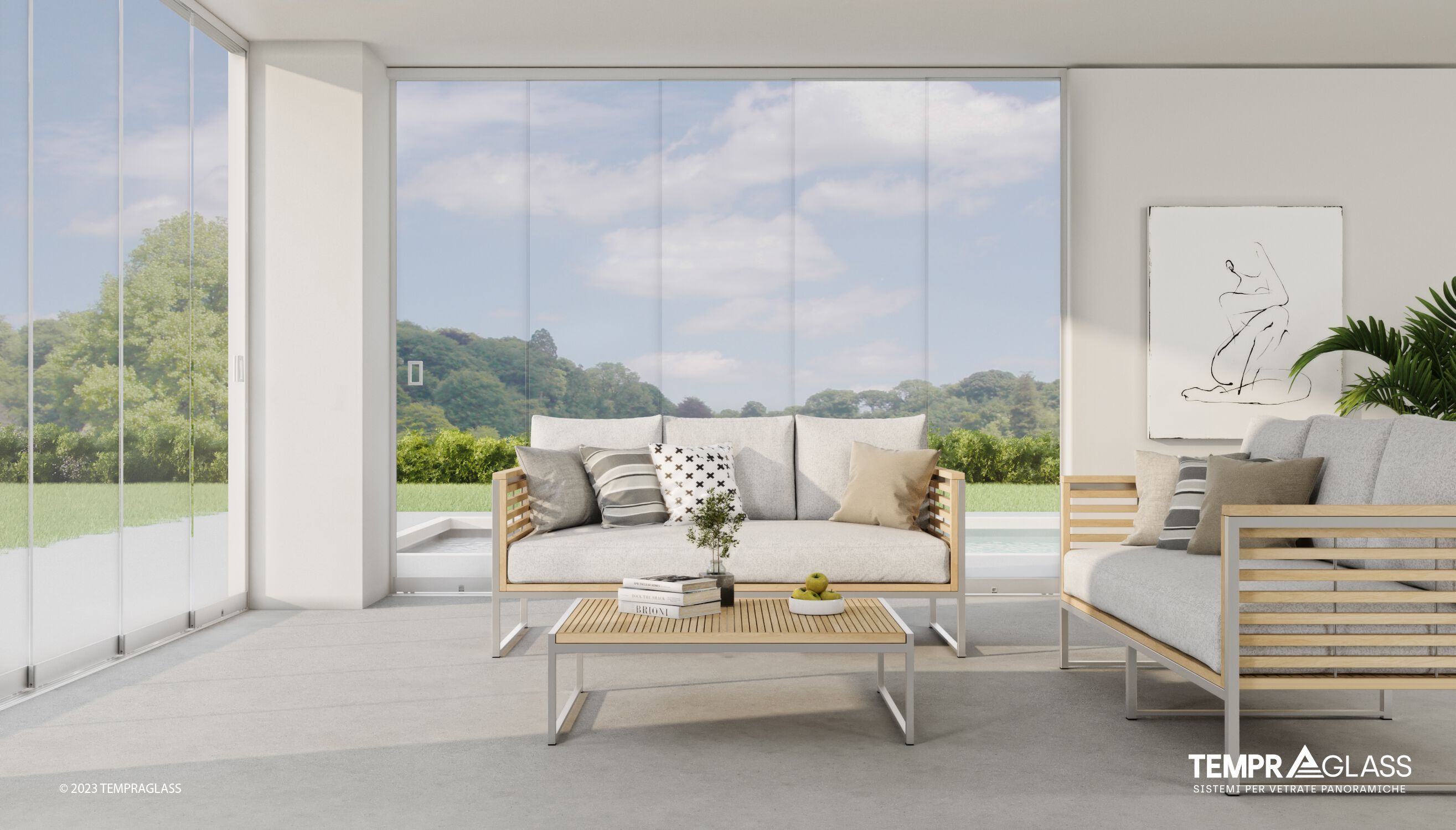 Панорамное раздвижное окно TEMPRAGLASS ARCH-00036595 - Вид №1