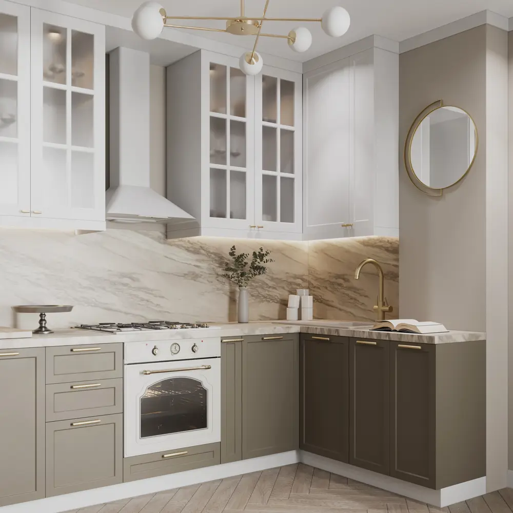 Фасад кухонный Delinia ID Ньюпорт белый матовый с филенкой 82010382 STLM-0017276 - Вид №9