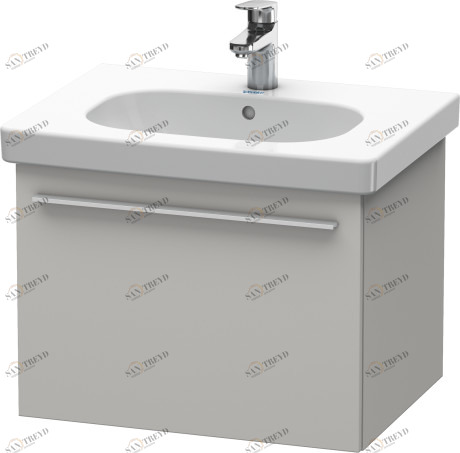 XL605100707 X-Large Тумбочка подвесная Бетонно-серый матовый декор Duravit