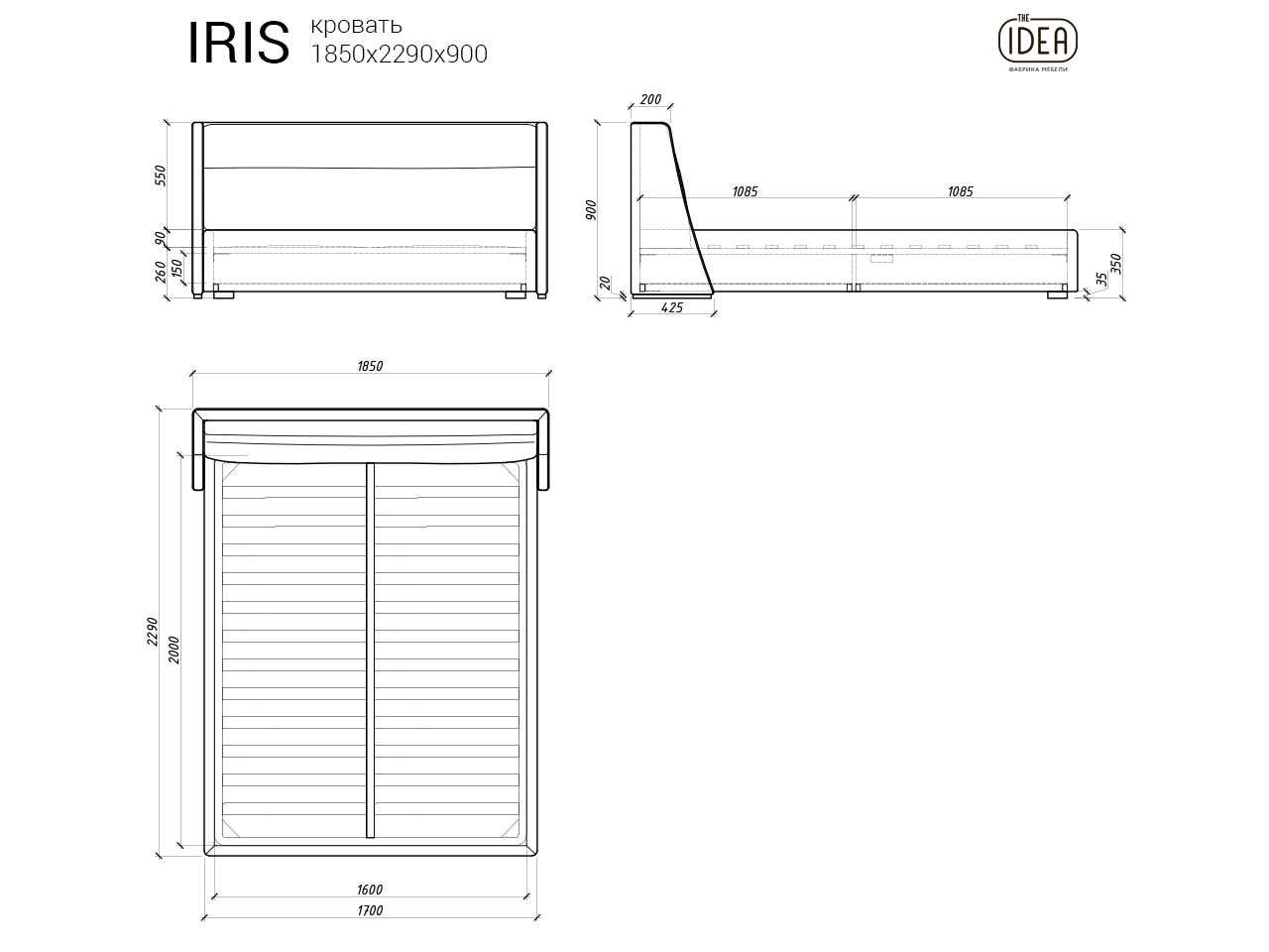 кровать IRIS 316 The IDEA кровать IRIS 316  - Вид №11
