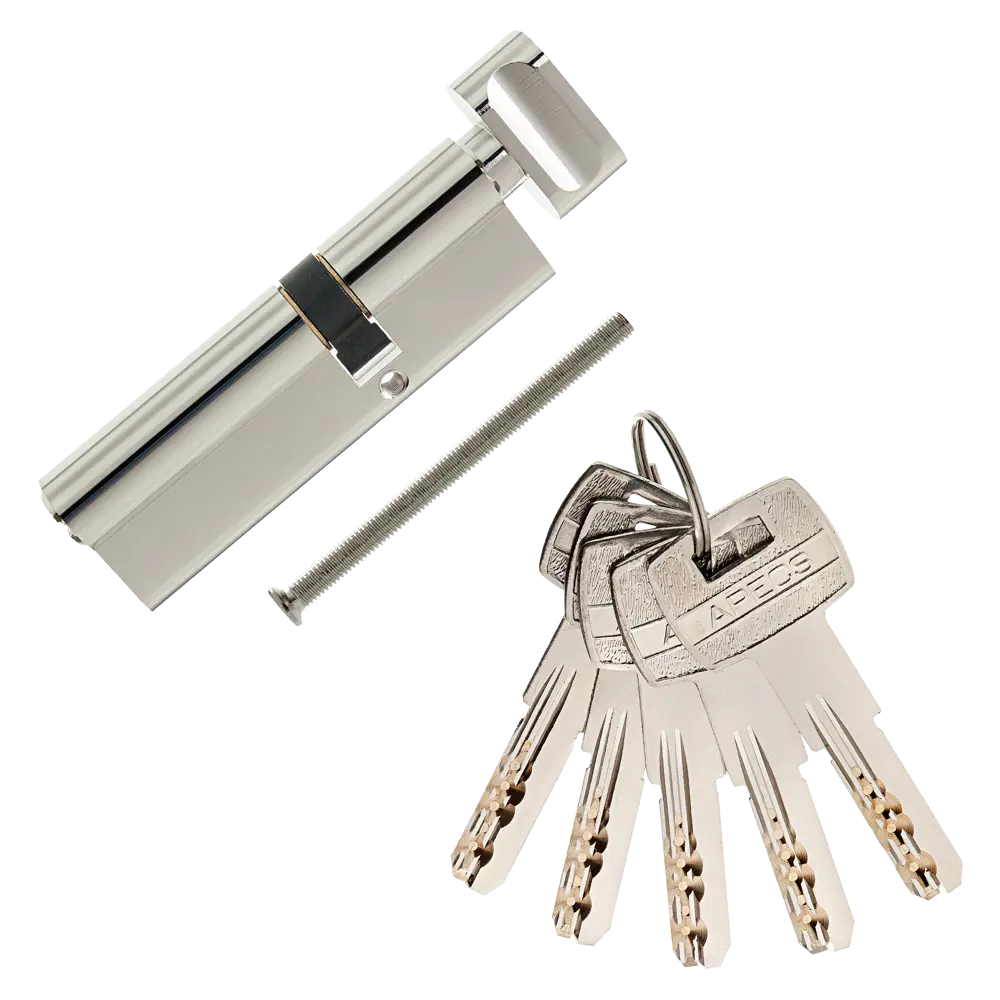 Цилиндр Apecs SM-95(35C/60)-C-NI, 35x60 мм, ключ/вертушка, цвет никель ЦИЛИНДР APECS SM-95(35C/60)-C-NI КЛ-ВЕРТ STLM-2058196 - Вид №1